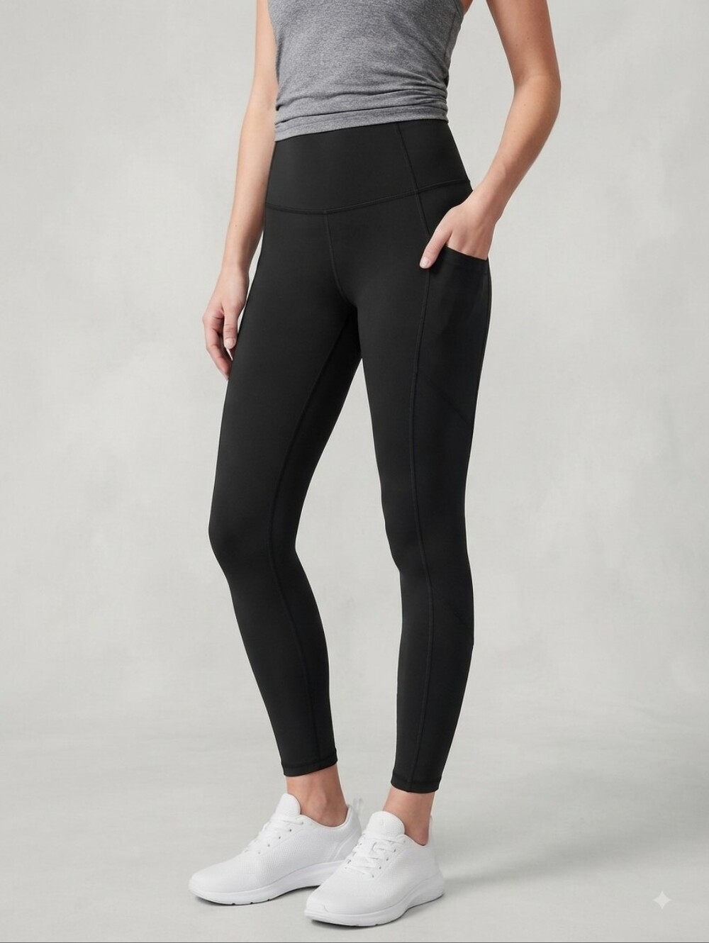 Lululemon Women's Black High-Waisted Leggings Size 6 Distressed